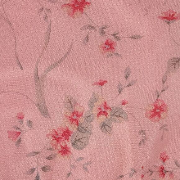 🔺️Vintage Lisa Jo Coral Floral Print Sleeveless Top Size 9/10 - Picture 7 of 10